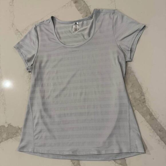 Active Life ScoopNeck ShortSleeve Performance Shirt Womens Large Gray Athleisure - Picture 2 of 5